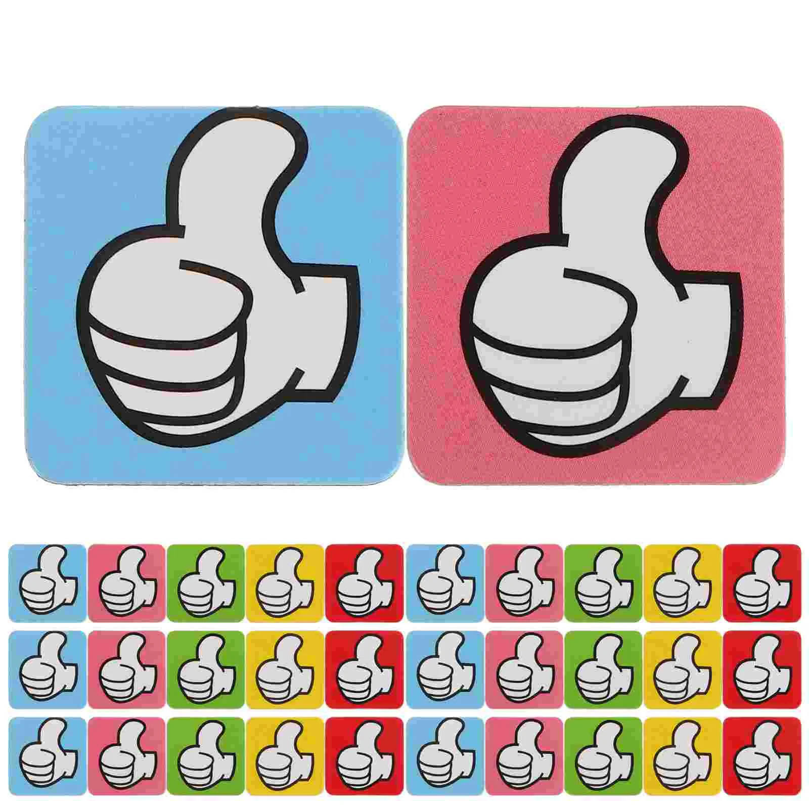 100 Pcs Applique Thumbs up Tile Child Magnet Refrigerator Magnets Rubber Soft Magnetic Awards