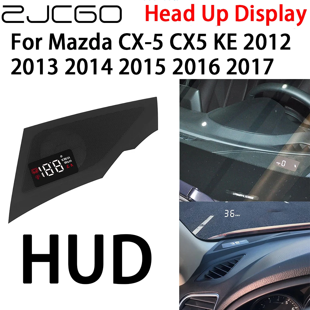 ZJCGO Car HUD Head Up Display Speedometer Projector Electronic Accessories for Mazda CX-5 CX5 KE 2012 2013 2014 2015 2016 2017