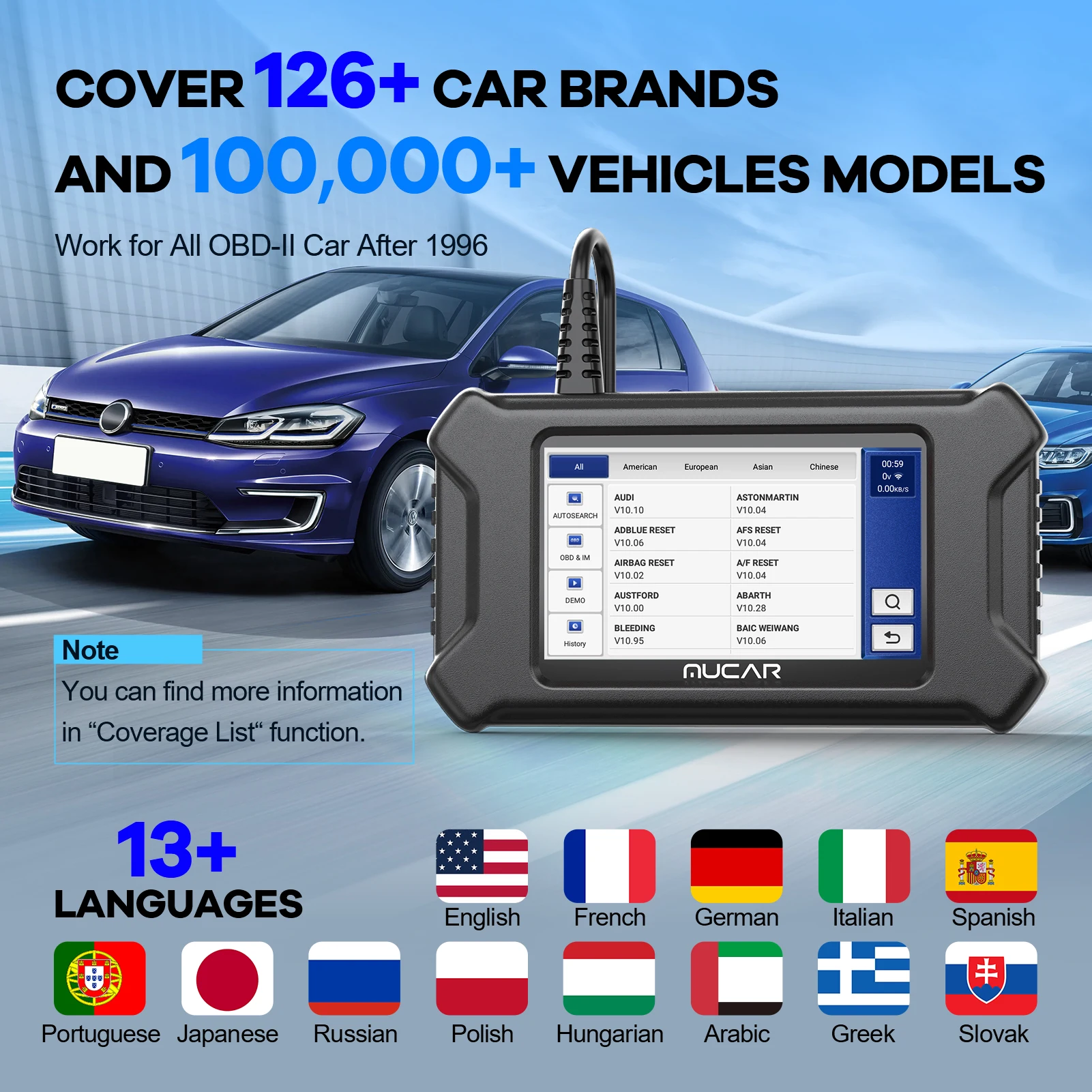 MUCAR CS4 OBD2 escáner 4 herramientas de diagnóstico de sistema aceite/freno/SAS/TPMS/ETS 5 reinicio herramientas automotrices de coche gratis de