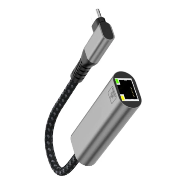 USB C 기가비트 이더넷 네트워킹 어댑터 동글 USB 네트워킹 어댑터 90도 각도 USB C 고속 이더넷 어댑터 D2RC