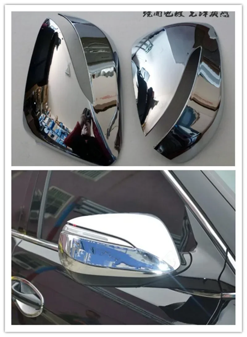 For Hyundai IX45 New Santa FE 2013 to 2017 ABS Chrome 2pcs Car Rearview Mirror Molding Trim Side Mirror Cover Protectors