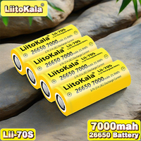 LiitoKala 3.7V 7000mAh Li-ion 26650 Battery 21A Discharge Fast Charge ≤3A for High-Drain Use