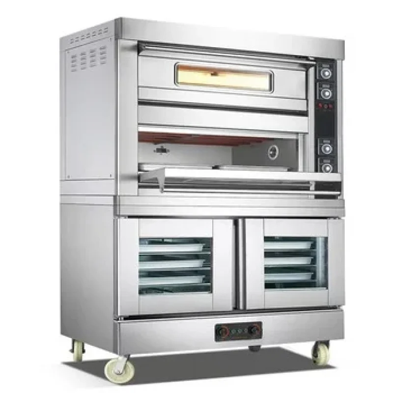 

Big Size Bread Wholesale Fours De Boulangerie Pain A Pizza Gaz 4 Deck Industrial Oven With Proofer