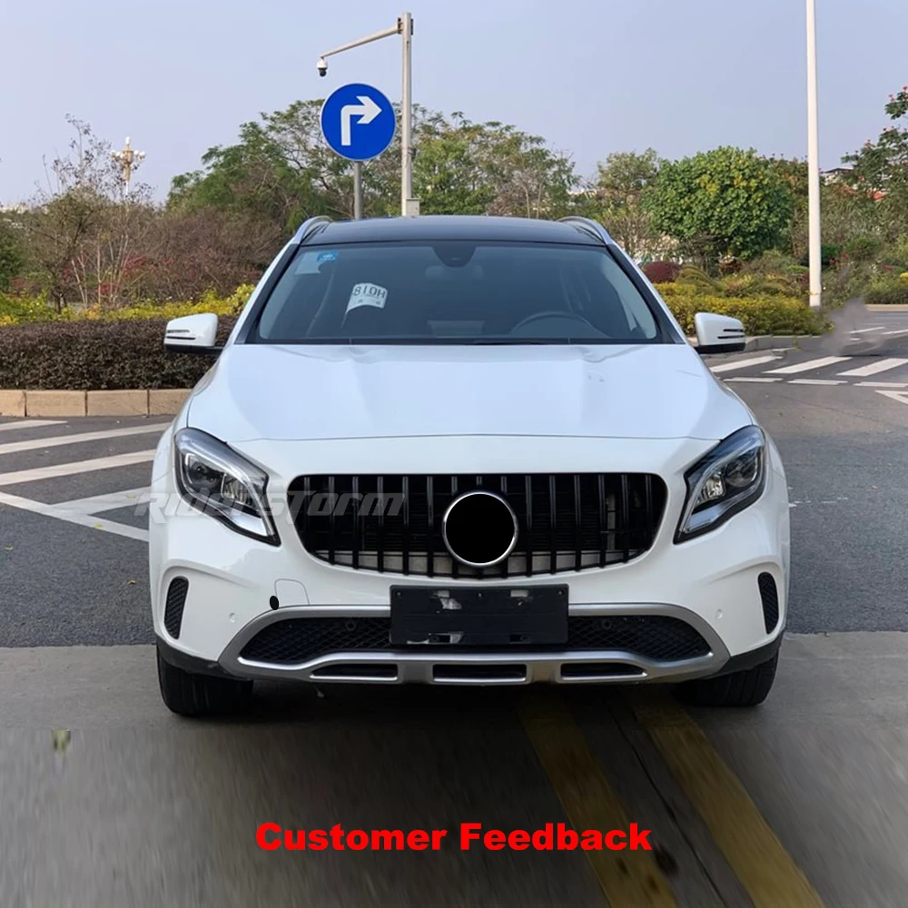 Year 2017 2018 front Mesh Gril W156 GT Grille For GLA Class X156 GT Grill GLA45 Style for mercede GLA180 GLA250 Car grille