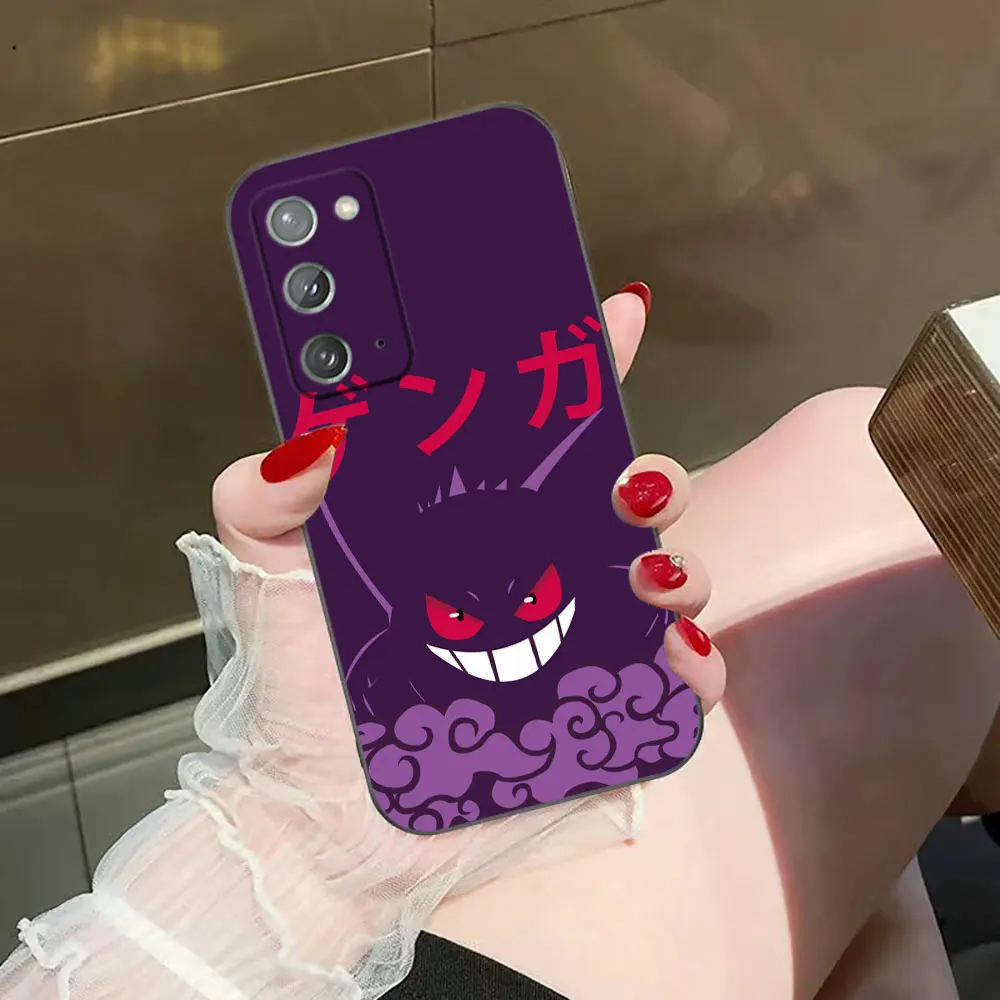 Чехол для телефона P-Pikachu P-Pokemon G-Gengar для Samsung Galaxy A02S A03S A04E A05S A10E A10S A50 A70 M53 NOTE 10 20