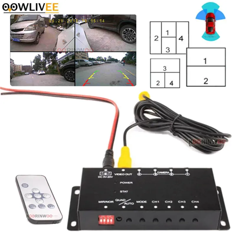 Car Reverse Camera Parktronic Assistance 360 Smart System Black Box For Front Side Camera Vehicle Parking Electronic Accessories