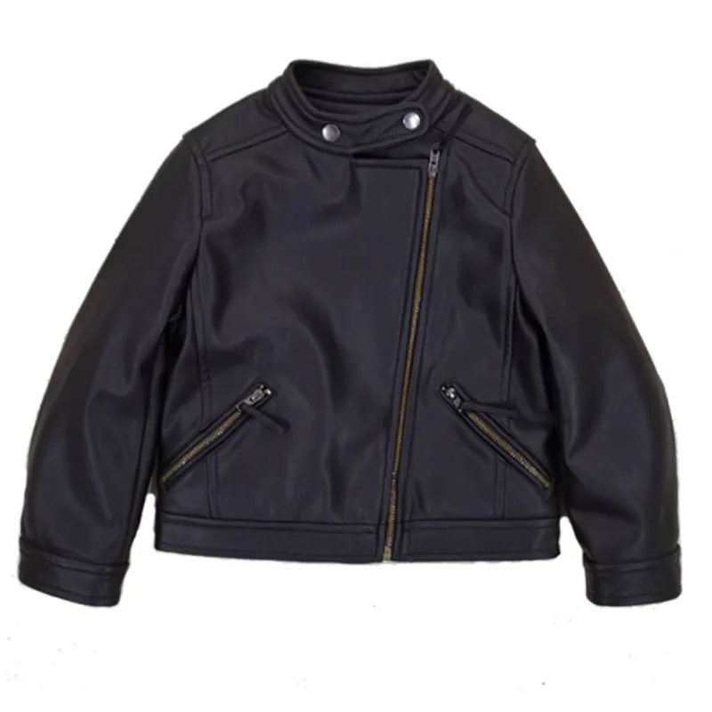 سترة دراجة نارية من جلد البولي يوريثان لربيع وخريف 2025 من عمر 1 إلى 10 سنوات للأطفال ملابس خارجية للفتيات الصغيرات معطف للأطفال الرضع والبنات ملابس المنصة #6