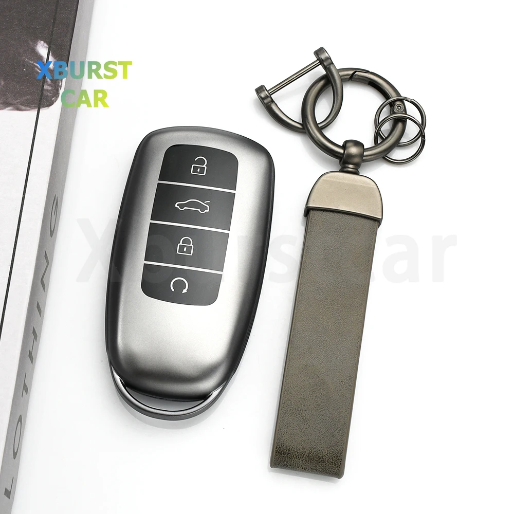 Shell Fob Holder Gun Grey TPU Keyless Car Key Case Cover for Chery Tiggo 8 Arrizo 6 8 Pro Jaecoo J7 7 J8 Omoda 5 C5 Accessories