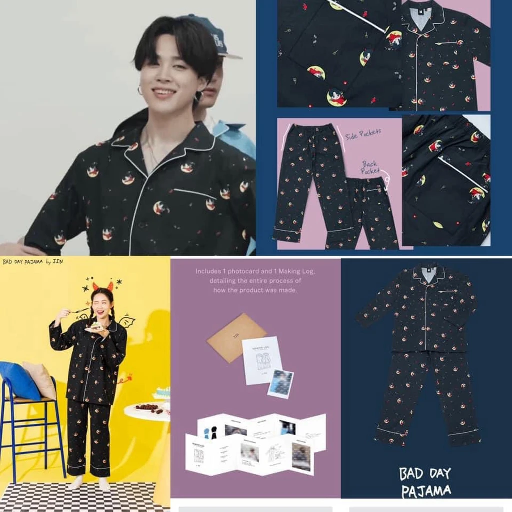 New Pajamas Set JIN Tracksuits Two Pieces Set Oversize Homewear Good Day Pajamas Pajama Pants SetWinter Casual Outfits