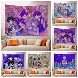 Omori Tapestry Art Cute Tarot Hippie Wall Hanging Dorm Home Decor Teenager Aesthetic Room Decor Tapestry Girl Kawaii Room Decor