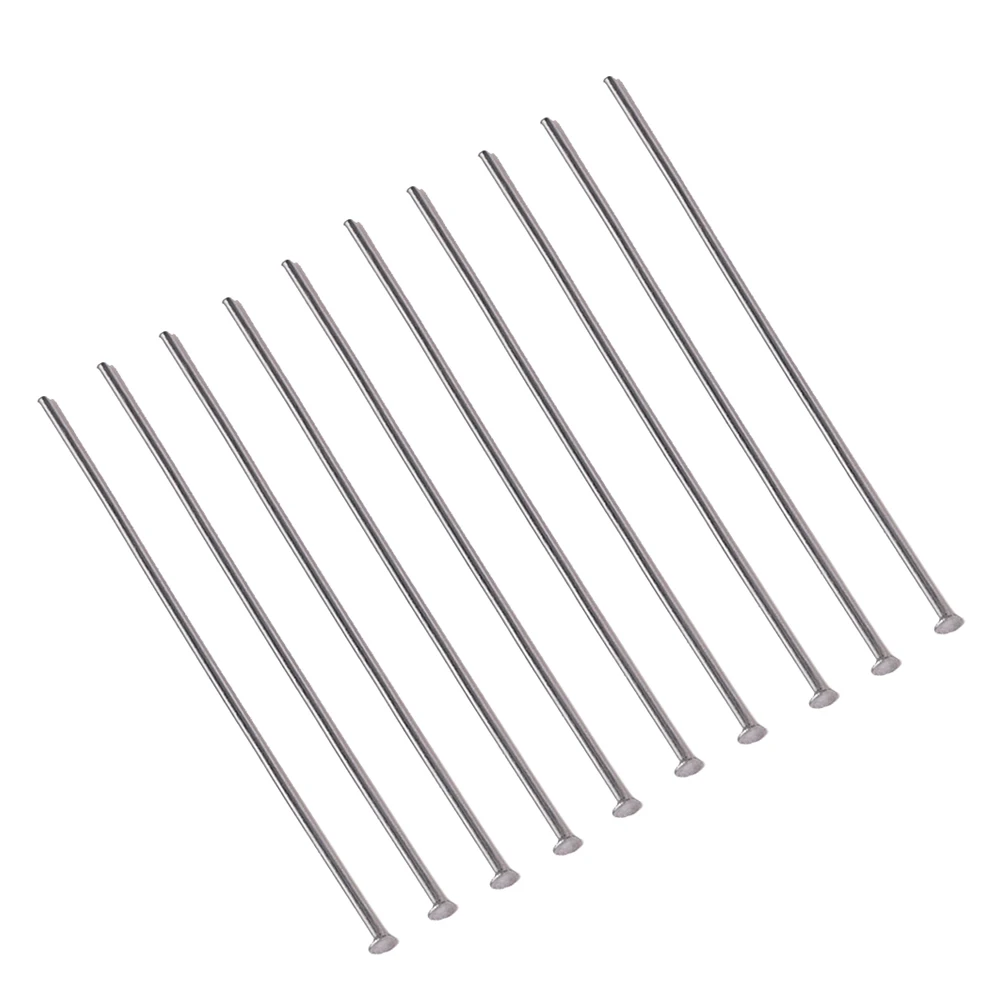 50/100Pcs 16-70mm Stainless Steel Flat Head Pins Earrings Beading Eye Pins for DIY Jewelry Making Findings Earring Accessories