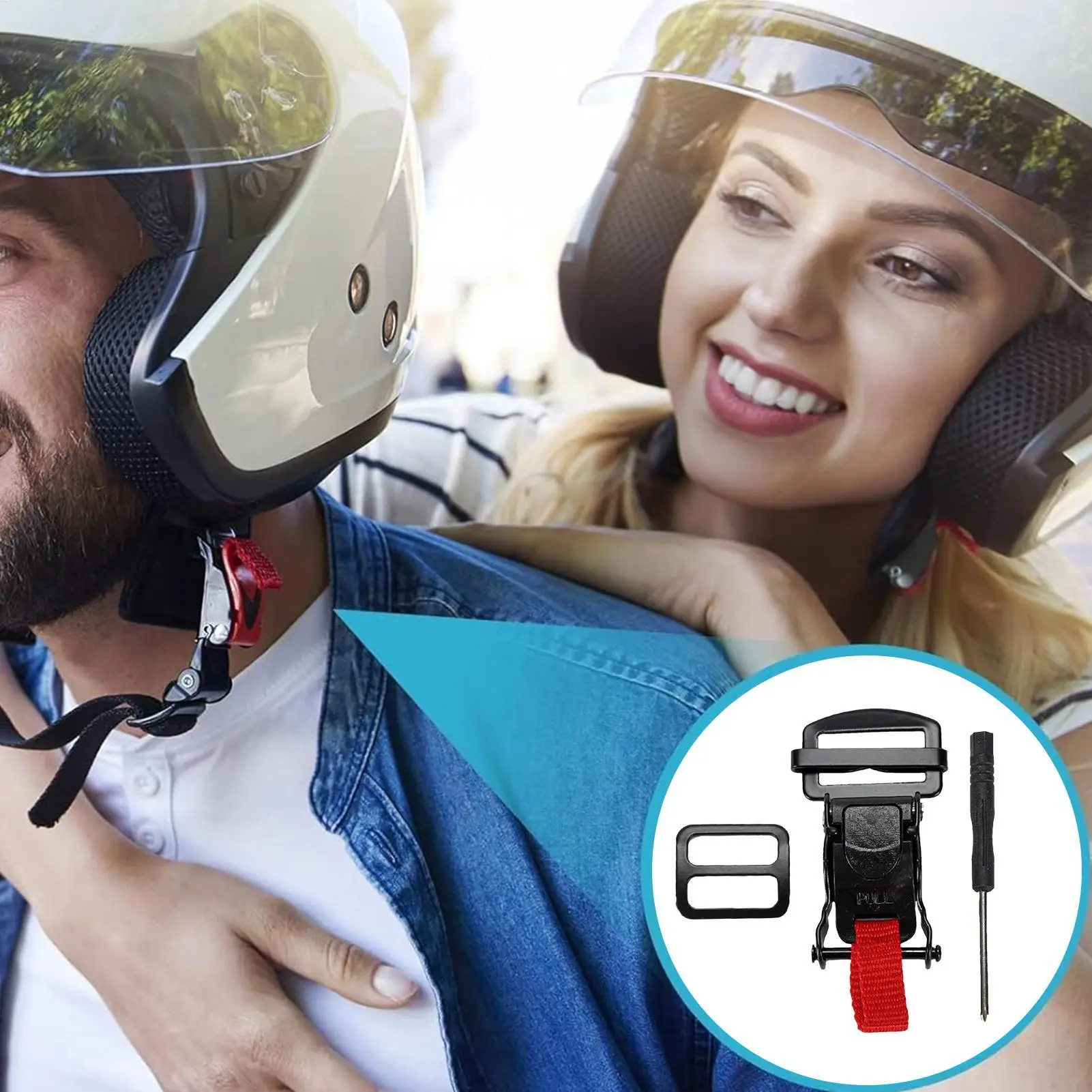 Quick Release Helmets Fastener Buckle Motorcycle Helmets Chin Strap Adapter Double D Quick Release Clip Safety Hat Accessories