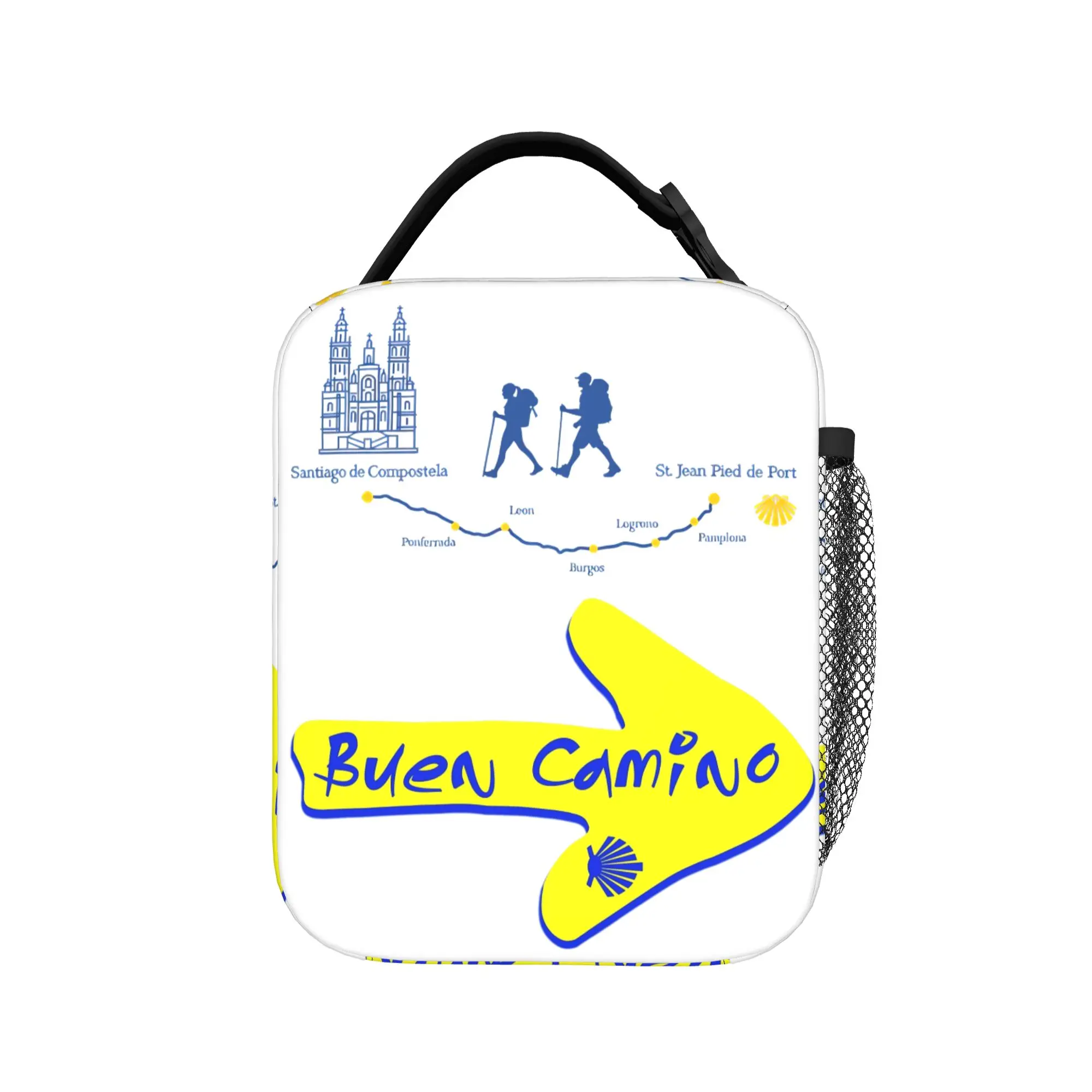 Camino de Santiago Buen Camino Insulated Lunch Bag Cooler Bag Reusable,Lunch Container  Leakproof Tote Lunch Box Girl Boy Work
