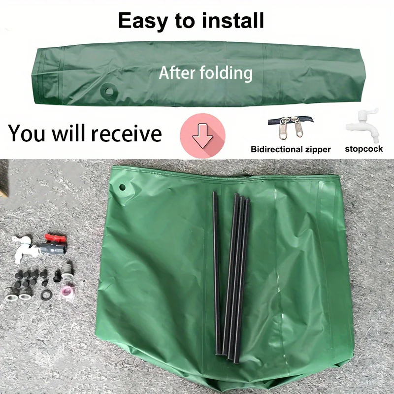 Multifunctional PVC Foldable Rainwater Bucket Outdoor Garden Rainwater Collector Portable Water Storage Container
