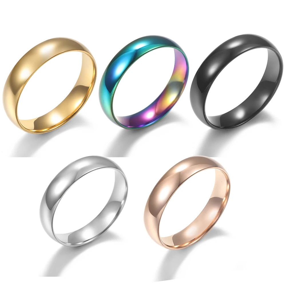 

Charm Jewelry Ring for Men Women Stainless Steel Black Rings Wedding Engagement Stainless Steel Couple Finger Jewelry Gifts