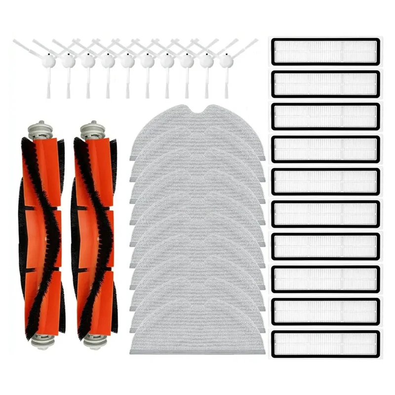 Main Side Brush Mop Filter As Shown Vacuum Cleaner Parts For Dreame D9 / D9 Max / L10 Pro / Trouver LDS Finder Robot Vacuum