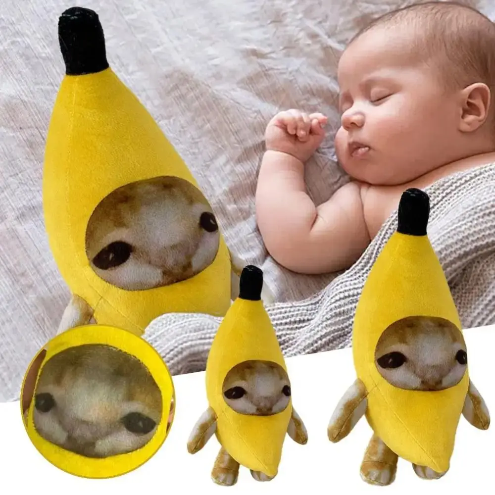 

Banana Cat Doll Banana Cat Plush Toy Stuffed Doll Happy Cat Happy Cat Stuffed Toy Plush 20-30cm Crying Banana Cat Animals Toy