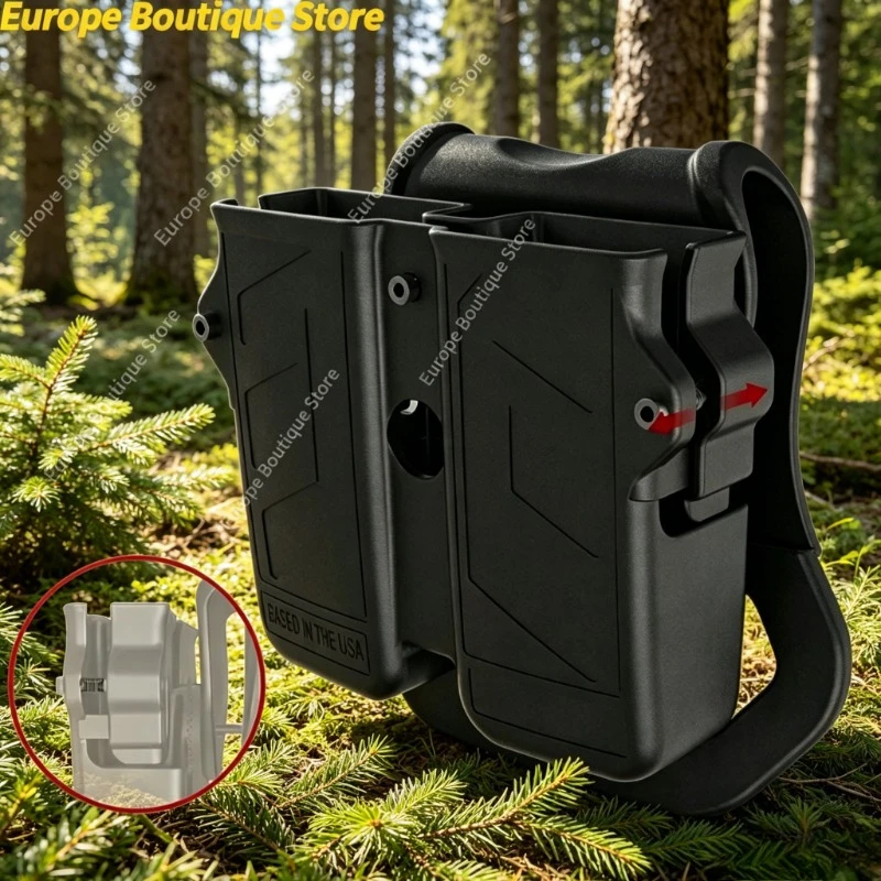 

Wide Use Clip Pouch 9mm 10mm .40 .45 Single Double Stack Clip Pack Outdoor Belt Carry Accessories