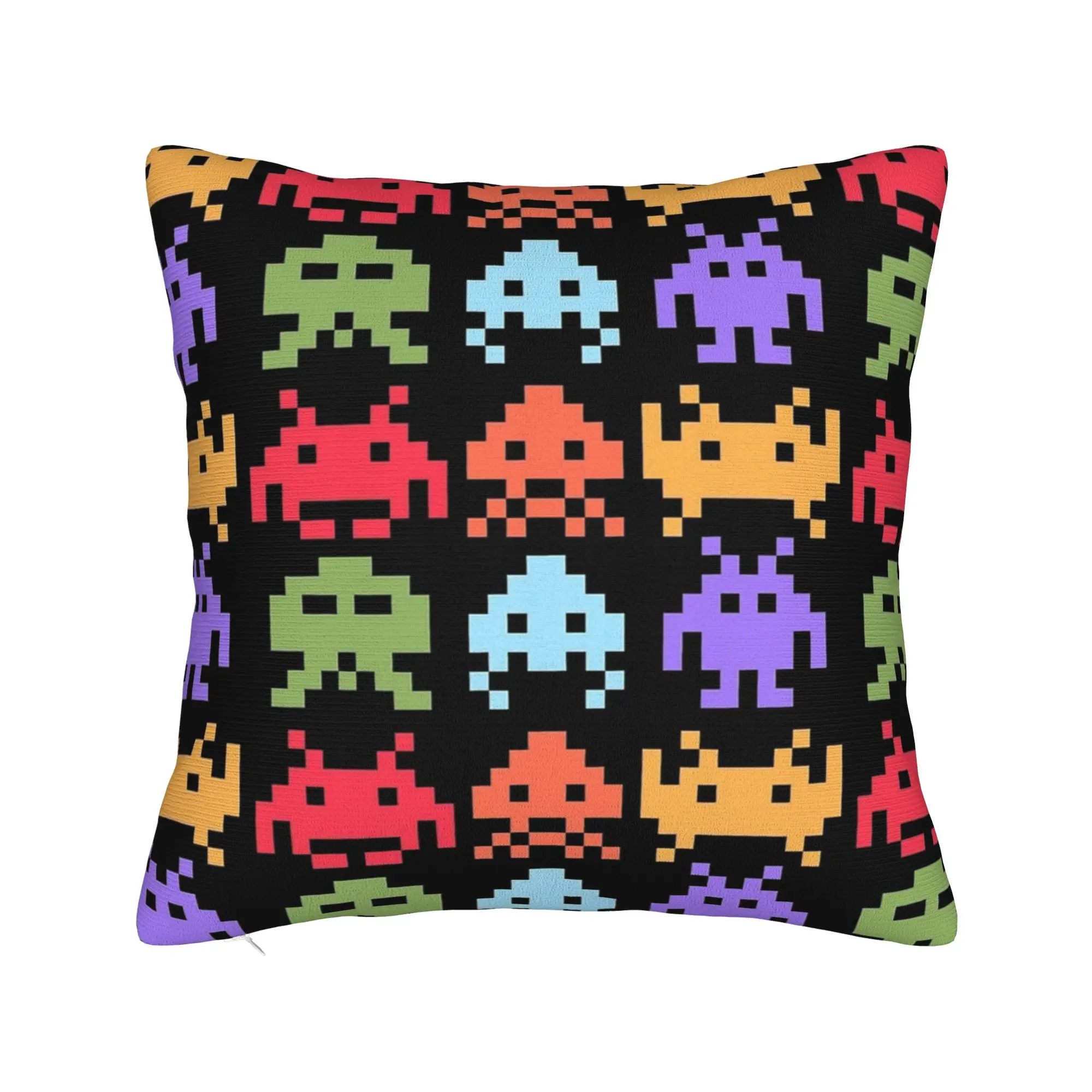 Space Invaders Pixel Art Rainbow Aliens Pillowcase Soft Cushion Cover Gift  Pillow Case Cover Home Dropshipping 40*40cm