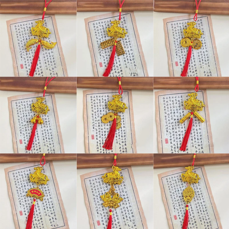 1PC 2026 Year Of The Horse Wall Hanging Ornament Chinese New Year Lucky Decor Accessories Housewarming Small Pendant Gifts