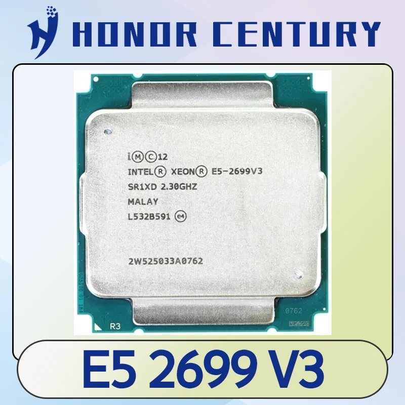 Used Xeon E5 2699 V3 2699V3 2.3GHz 18-Core 36-Thread 45MB 145W CPU Processor LGA 2011-3