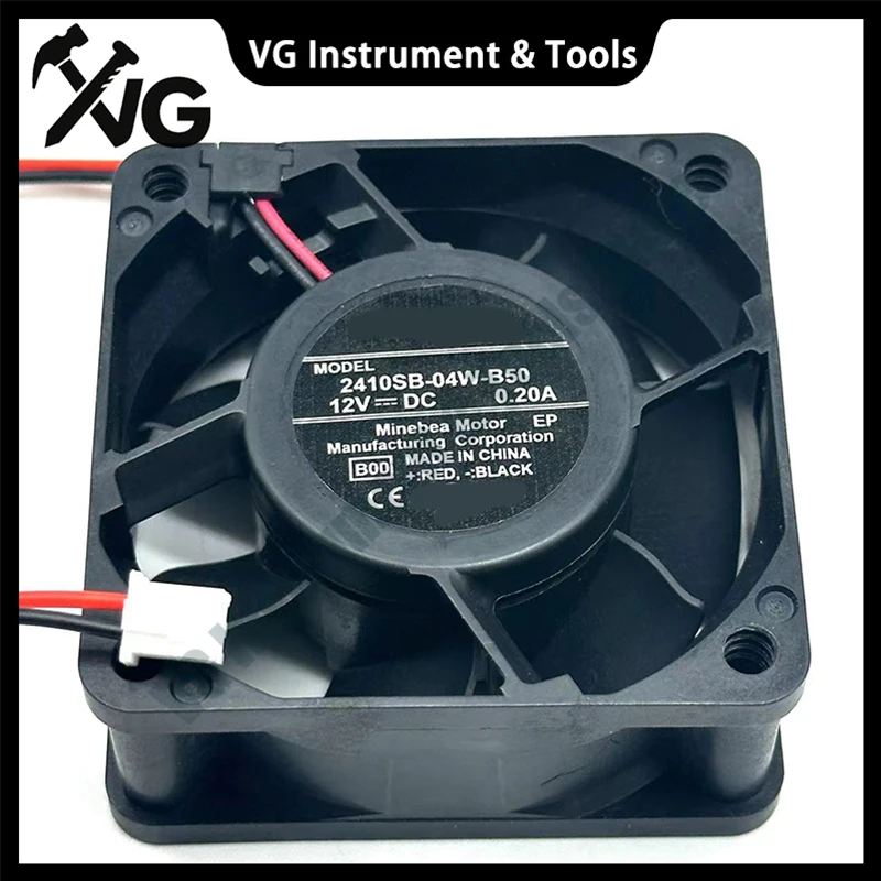 For  NMB 2410SB-04W-B50 B00 DC 12V 0.20A 60x60x25mm 2-Wire Server Cooling Fan