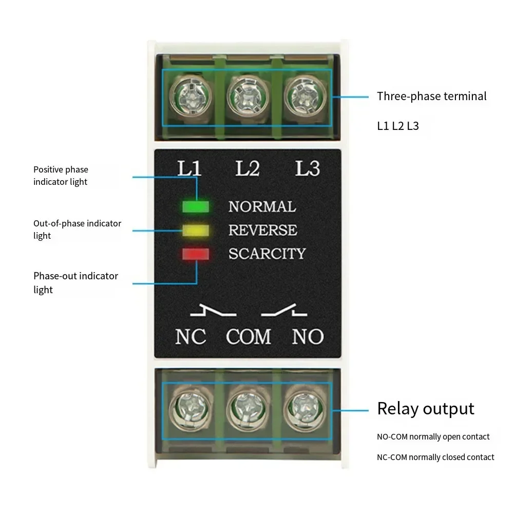 TG30/30S Phase Loss 380V AC Voltage Detection Phase Sequences Protection Relay Household Hand Power Tool Accessories