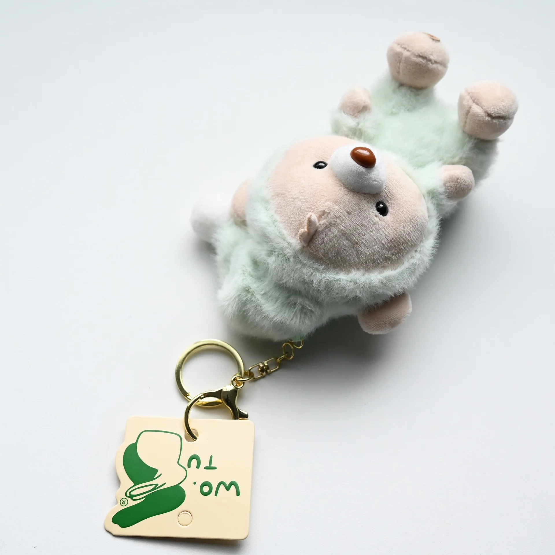 جديد لطيف حسن النية الدب أفخم قلادة المفاتيح الكرتون أفخم محشوة الحيوان الدب ظهره ديكور قلادة هدايا أعياد ميلاد للأطفال