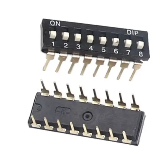 【10-5PCS】Toggle Switch DIP 1/2/3/4/5/6/7/8/10Pin Slide Switch Socket 1 2 3 4 5 6 7 8 10 Bits Pitch 2.54mm Snap Switch