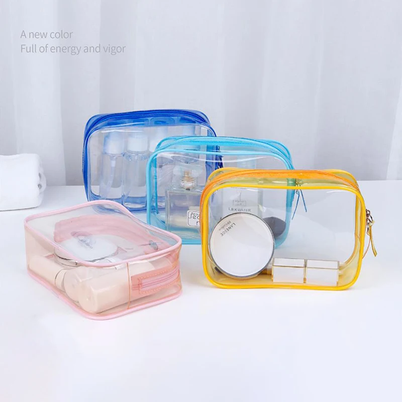 Large Capacity Waterproof Cosmetic Bag Portable Clear Storage Makeup Organizer Bags Supplies