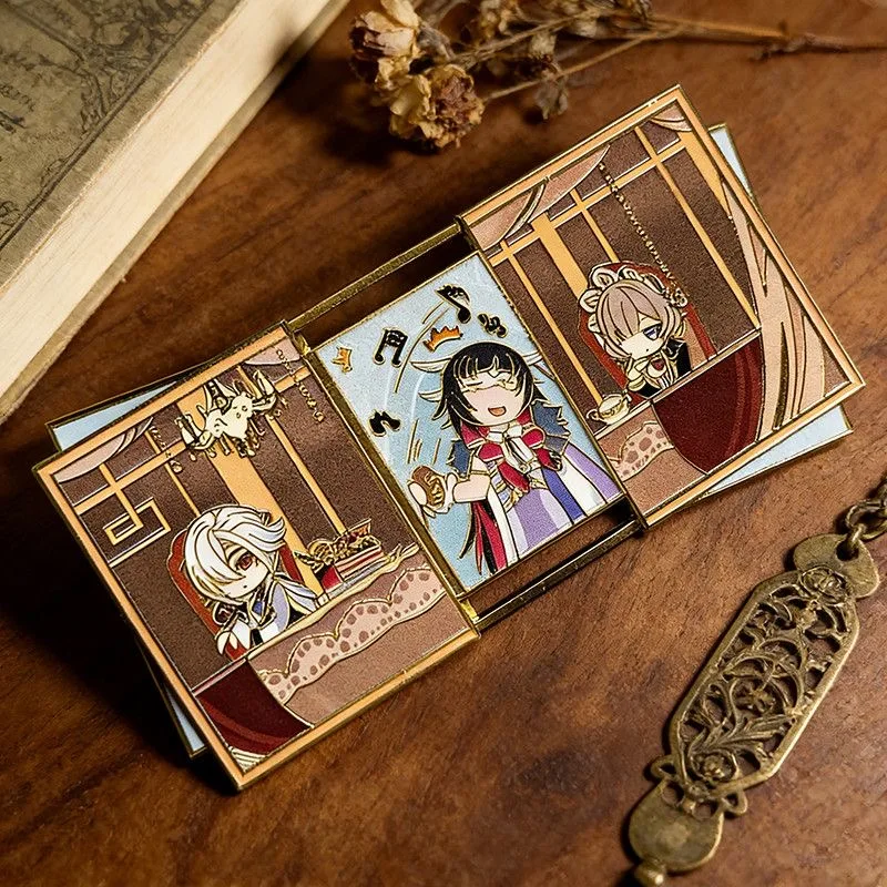 Genshin Impact Arlecchino Cosplay Abzeichen II Capitano Colombina Sandrone Pins Anime Ornament Halloween Party Kostüme Requisiten – Detail 6