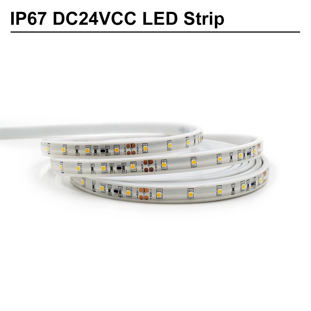 Constant Current LED Strip Lights,Waterproof IP67,Warm White 2400K,DC24V,High Quality Constant Current IC,Dimmable