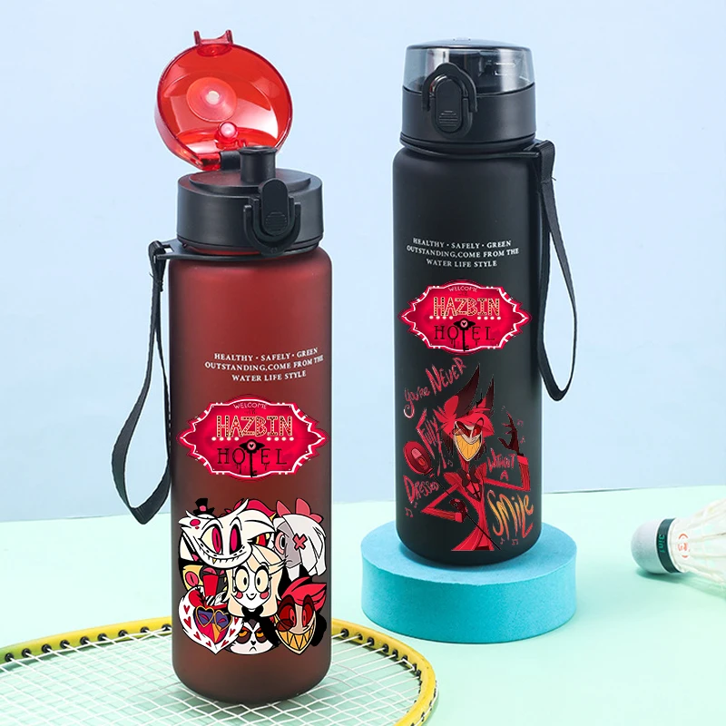 Hazbins Hotels Wasserflasche Kinder Anime Charlie Morningstar Alastor Tasse Neue Jungen Outdoor-Sport 650 ml Becher Kinder Geschenk Heiße Verkäufe