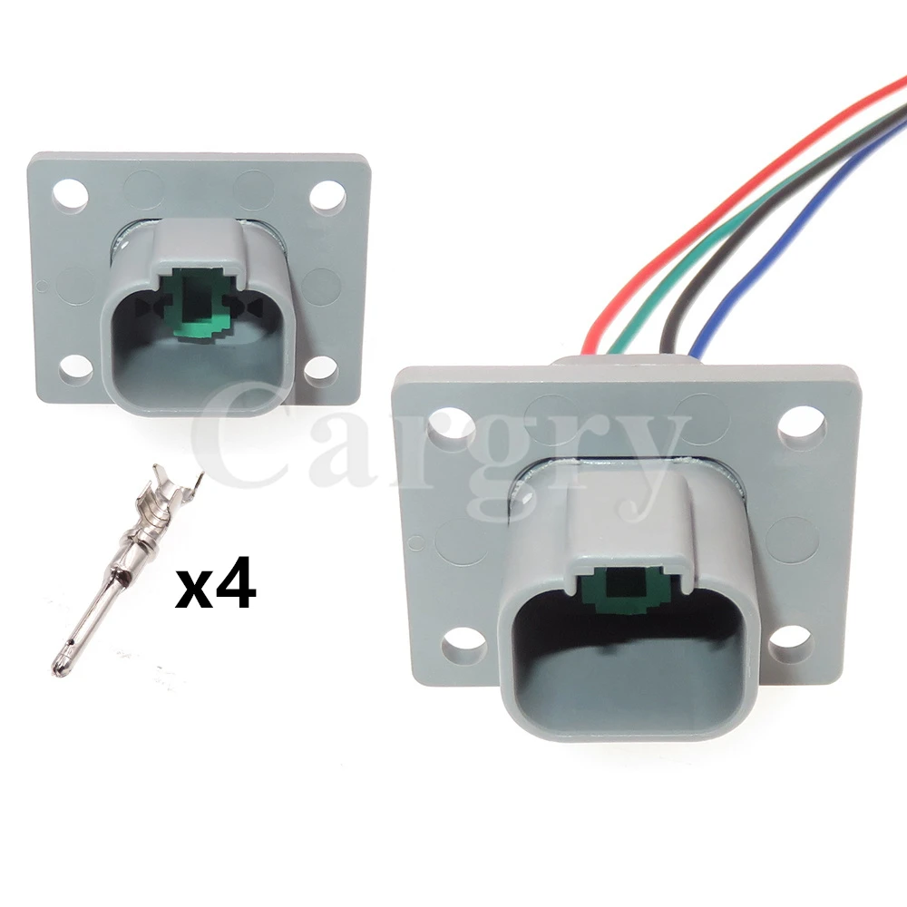 1 Set 4P DT04-4P-L012 Car Connector Auto Starter Waterproof Socket Automobile Electric Wiring Sealed Adapter