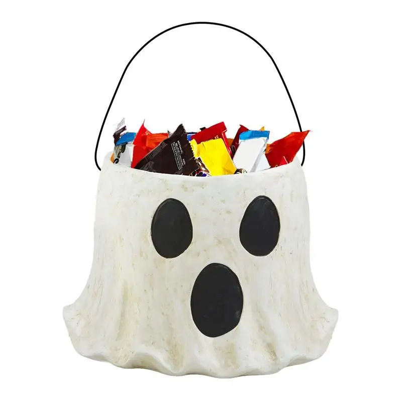 

Halloween Candy Ghost Bucket Trick Or Treat Buckets Bag Halloween Party Candies flower For Thanksgiving Party Gift Baskets