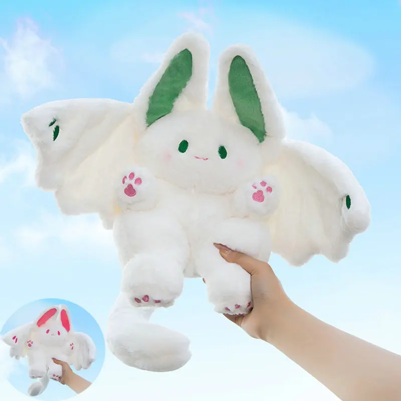 12-45cm 1pc Spirit Rabbit Plush Bat Bunny Toy Stuffed Manta Aniamls Plushie Anime Doll Creative Kids Girl Birthday Gift