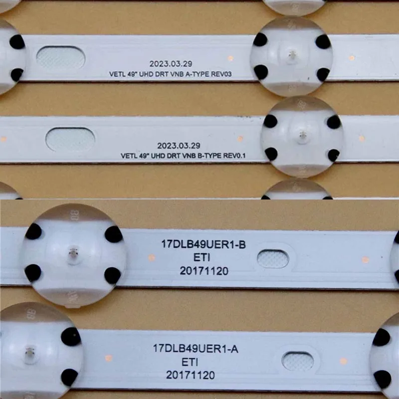 LED バックライトストリップ東芝 49U5766DB 49U6663DB 49U6763DB 49U6663DG 49U6863DB バー VESTEL 49 "UHD DRT VNB A-TYPE REV03 テープ