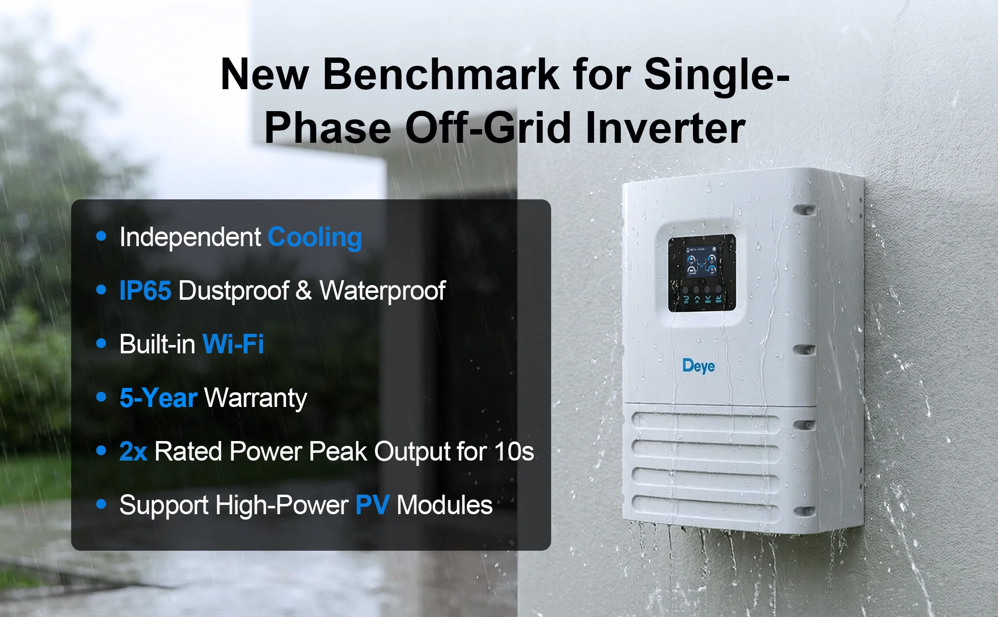 Deye 6000W Off-Grid Hybrid Solar-Wechselrichter IP65 135A 9600W PV-Eingang MPPT EU-Lager 3-7 Tage Lieferzeit – Detail 8