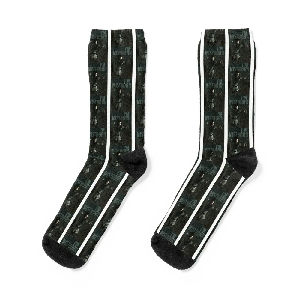 

Mistborn Novel Series by Brandon Sanderson - Graphical Character Art 4 Socks Novelties hiking anti-slip heated Men Socks Women's