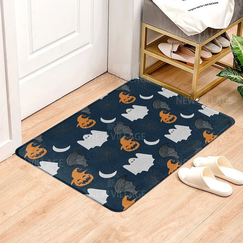 House entrance carpet Home door mat Living Room Bath Foot bathroom non-slip water absorption rugs bath Halloween Autumn Pumpkin