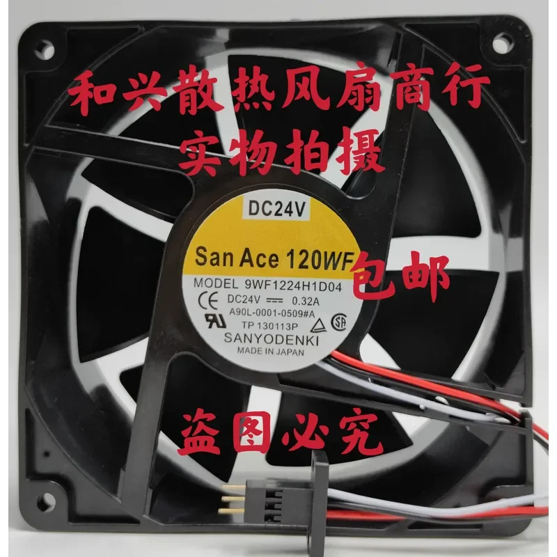 for Sanyo 12038 24V 0.32A 9WF1224H1D04 for Fanuc Three Pin Plug Cooling Fan New