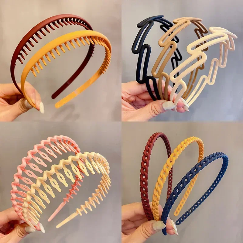 Koreanischen Stil Kawaii Matt Matte Kopf Band Mädchen Solide Morandi Farbe Scrunchie für Kinder Kopfbedeckungen Kinder Frauen Zubehör