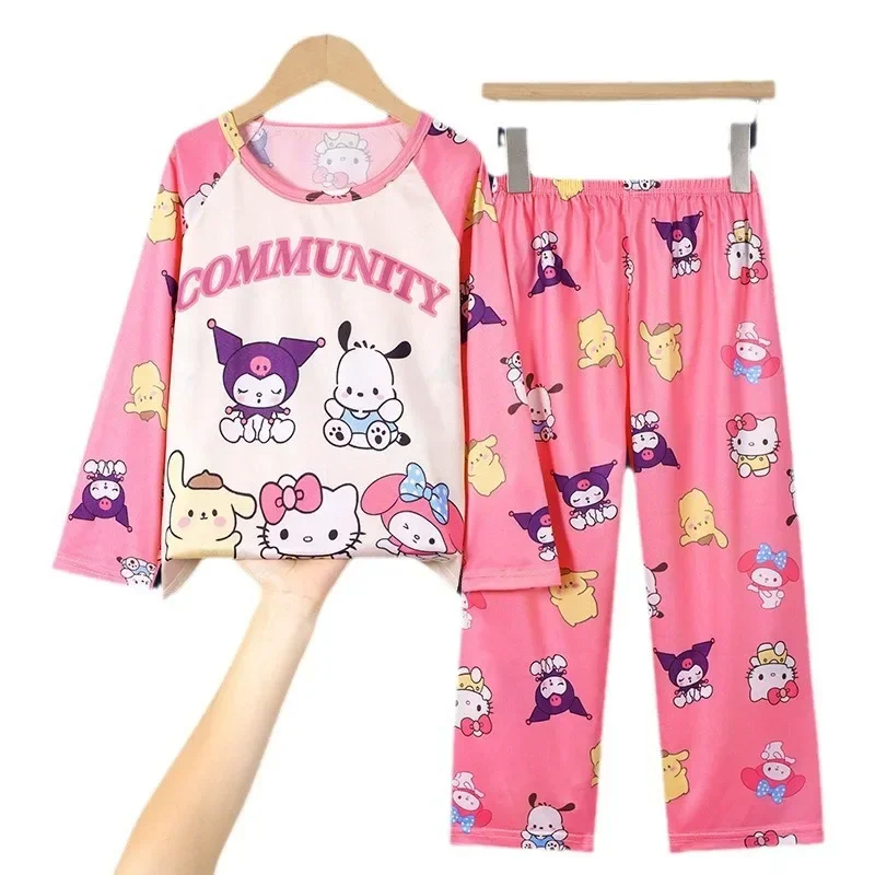 2025 قطعة واحدة لوفي لطيف الكرتون الاطفال منامة دعوى 3-14 Y الفتيان الخريف رقيقة طويلة الأكمام ملابس المنزل ملابس خاصة مجموعة الاطفال هدية #5