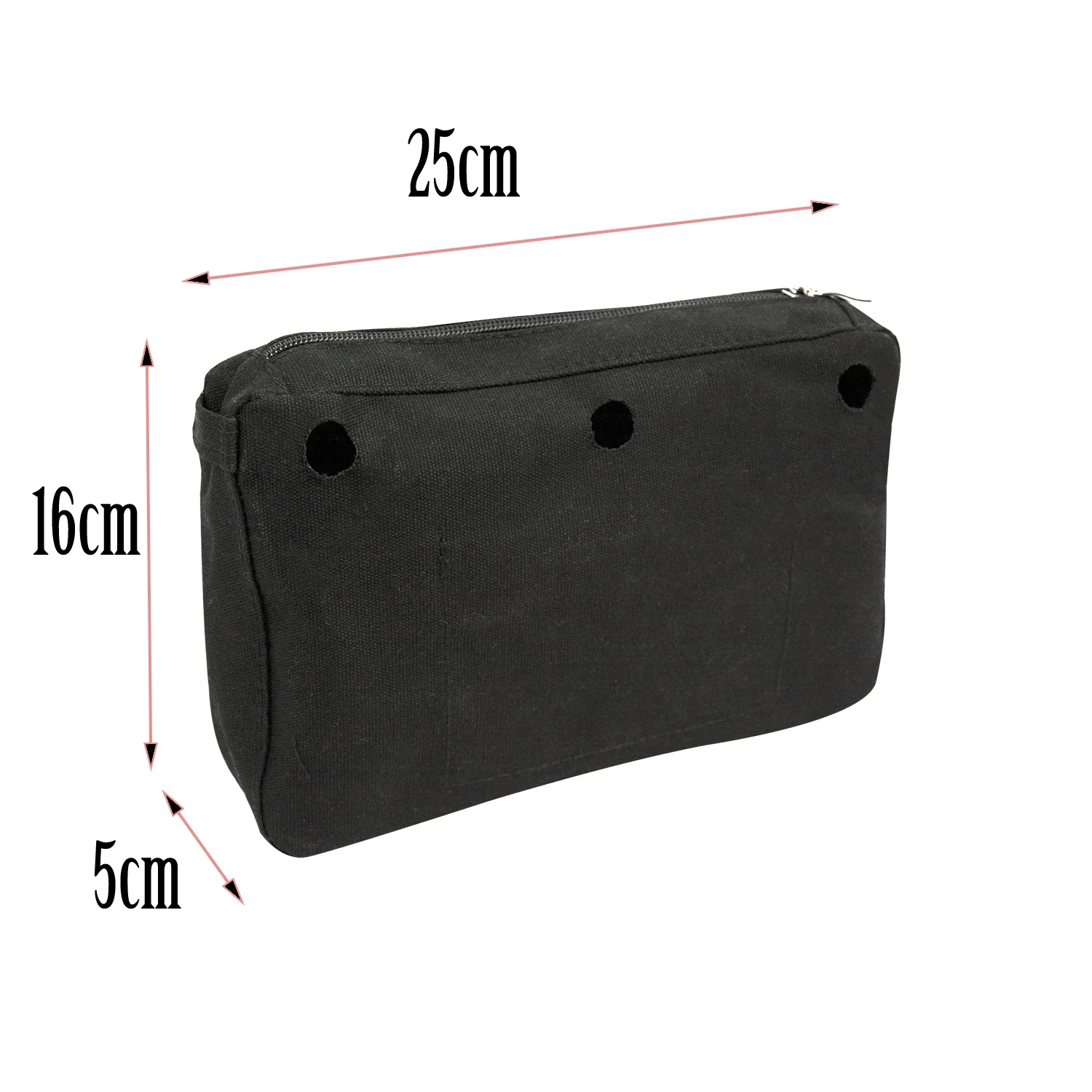 Tanqu New Waterproof Inner Lining Insert Zipper Pocket for Obag Glam for O bag Glam Women bag Shoulderbag