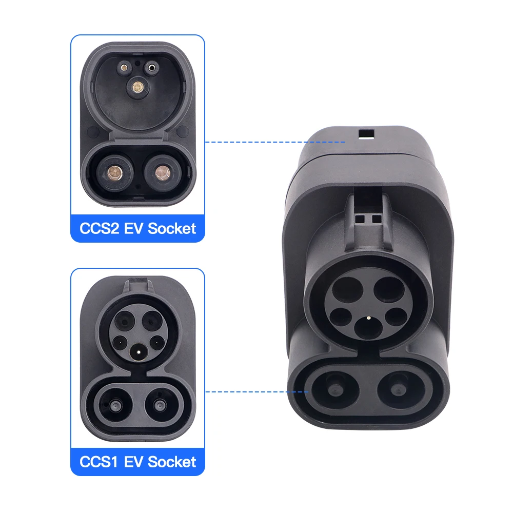 CCS1 to CCS2 EV Charger Adapter 250A EV CCS1 DC to CCS2 Electric Vehicle Charger Fast Ev Charging Adapter