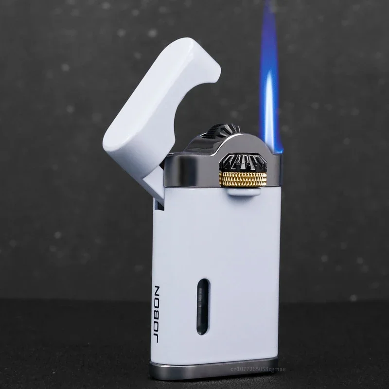 Cool Side Gear Linkage Ignition Inflatable Lighter Grinding Wheel Strong Straight Into The Blue Flame Cigar Lighter Men\'s Gift