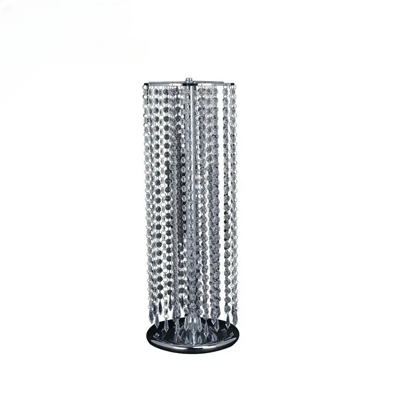 

Spot hot sale European romantic wedding crystal flower stand Western food main table decoration ornament Wedding road guide meta