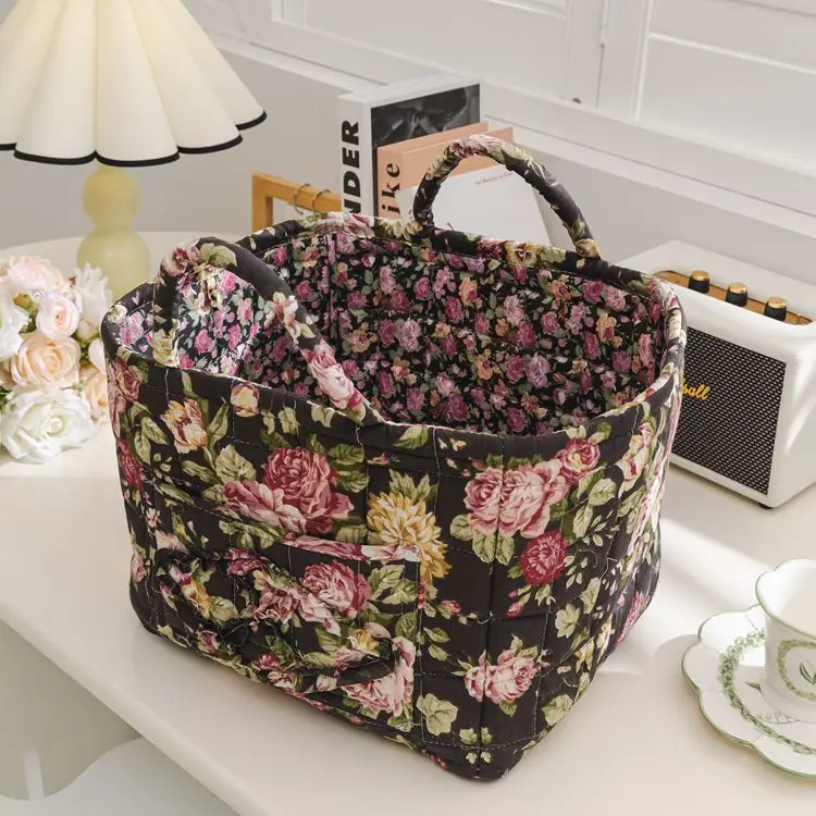 Portable and Stylish Woven Storage Basket for Home Organization and Decoration