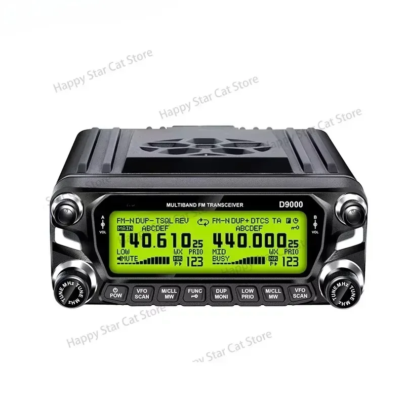 HF Ham Two Way Transceiver, D9000, 50W, UHF, VHF, 136-174,400-520MHz Zastone-Car Radio Station Walkie Talkie