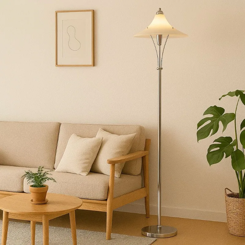 medieval floor lamp, simple retro warm atmosphere lamp next to the sofa in the living room and bedroom